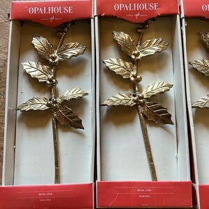 Opalhouse Gold Leaf Handcrafted Metal Stem set of 1